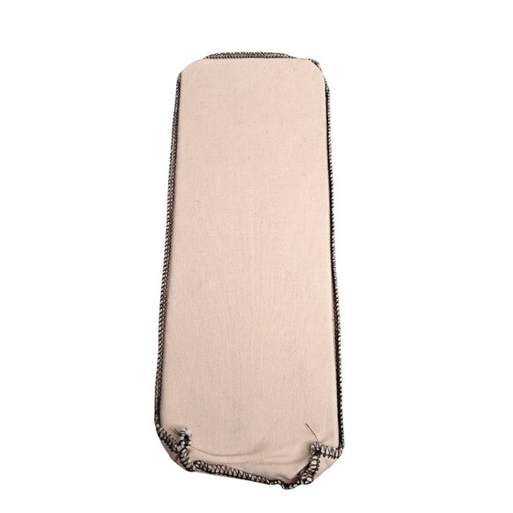 Handcrafted Denim Tote Bag With Wooden Handles & Southwestern Patterned Pockets - Picture 7 of 8